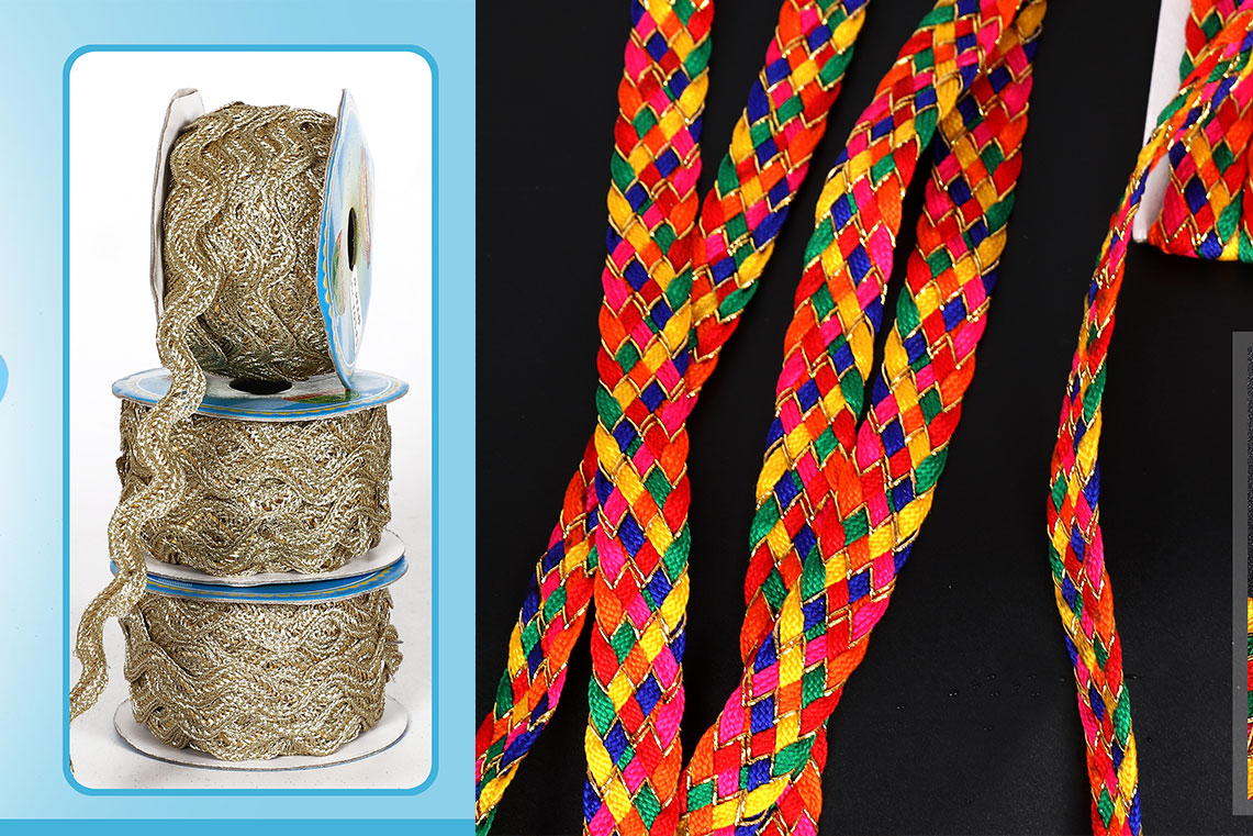 Manufacturer Supplier of Cords, Cordages & Rik-Rak - Romy Lace - Best Lace Manufacturer in Surat, India